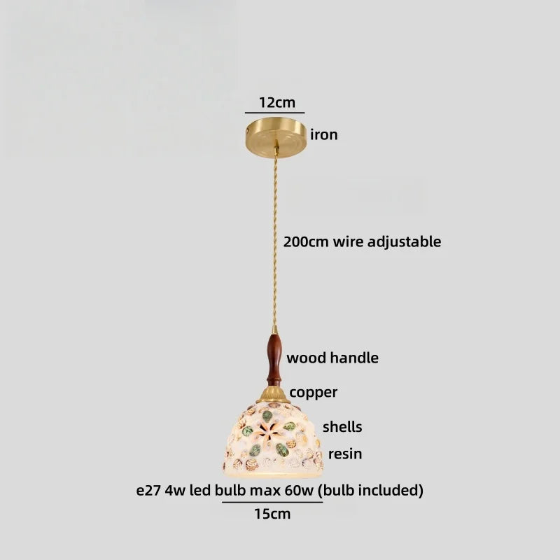 Isabelle Ceramic Pendant Light Japanese Vintage Style