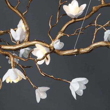 Seraphina Nordic Branch LED Chandelier, Dimmable Chrome Pendant Light