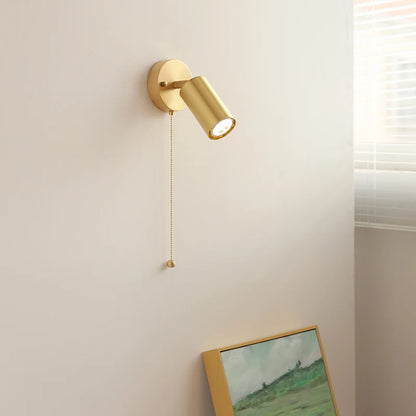 Camille Gold Copper Walnut LED Wall Lamp Japan Style