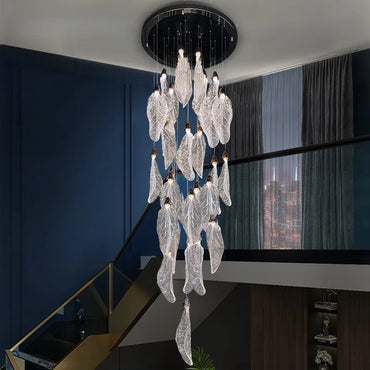 Aurélie Floating Leaf Chandelier Art Deco LED Ceiling Light