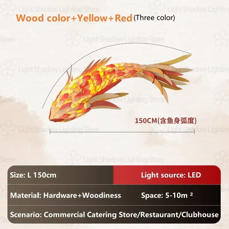 Decorative Fish Shaped Chandelier Pendant Light for Restaurant & Cafe Interiors