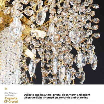 Isabelle K9 Crystal Tree Branch Chandelier Luxury Gold Ceiling Light