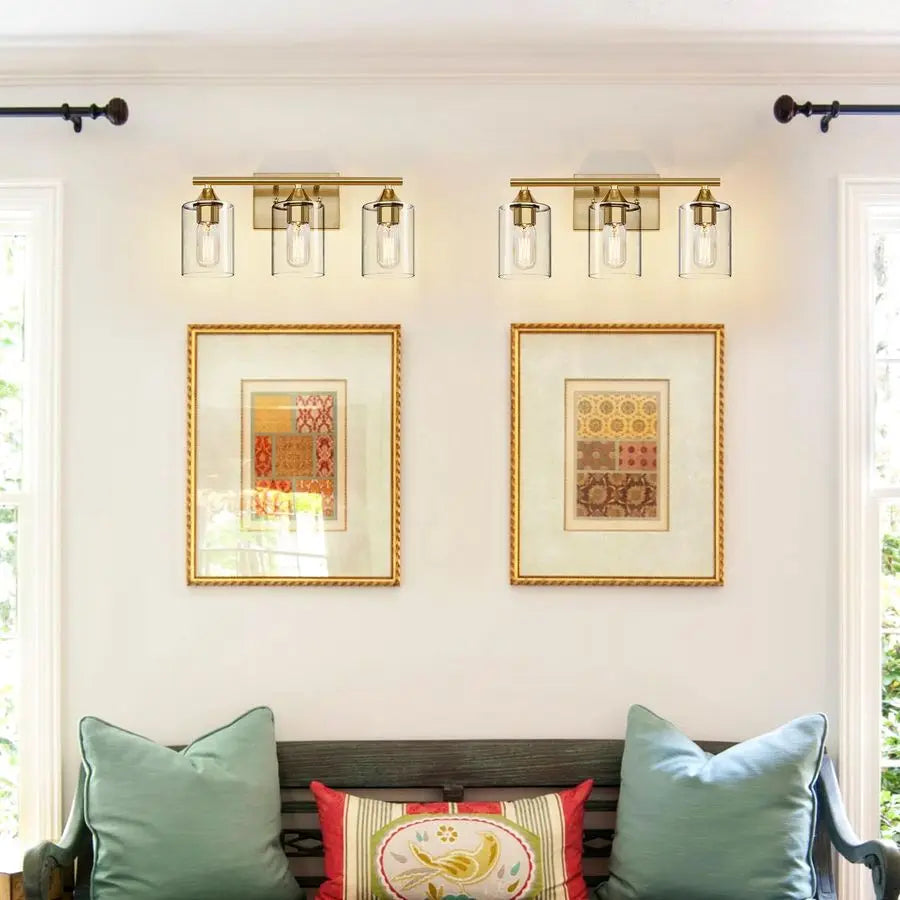 Juliette 3-Light Brushed Gold Vanity Wall Sconce Fixture