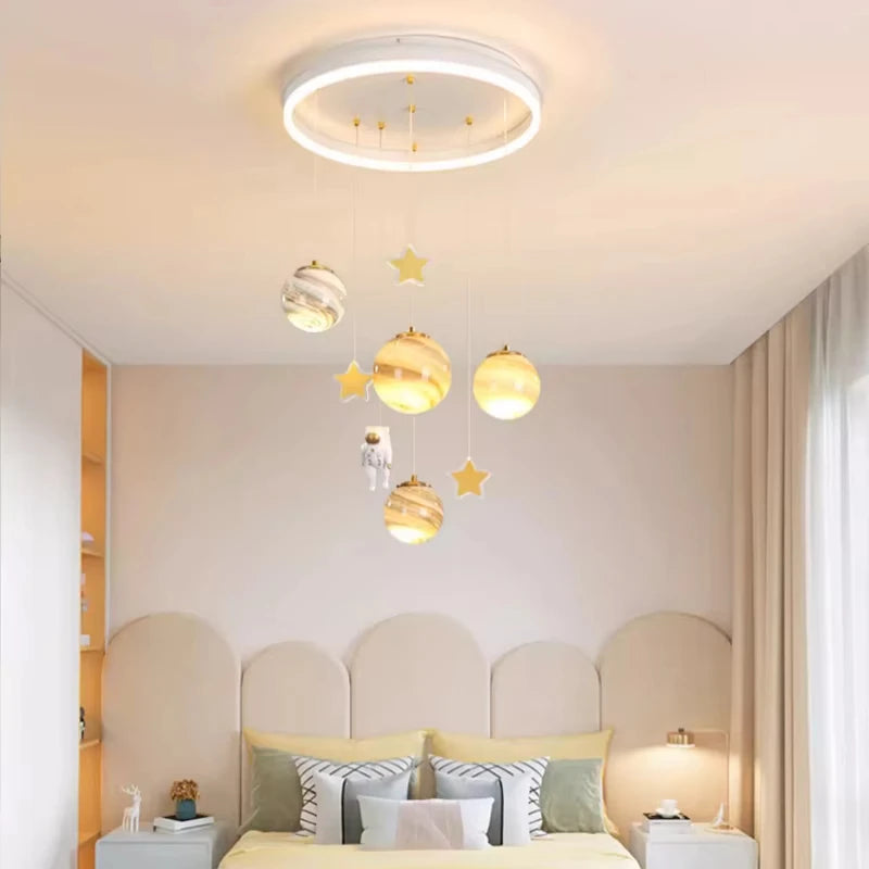 Élise Nordic Astronaut Kids LED Pendant Ceiling Light