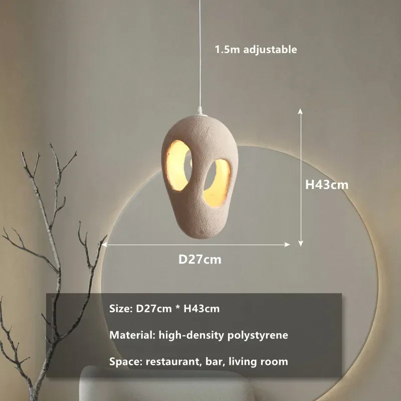 Élise Nordic Wabi Sabi Pendant Light Minimalist Hanging Lamp