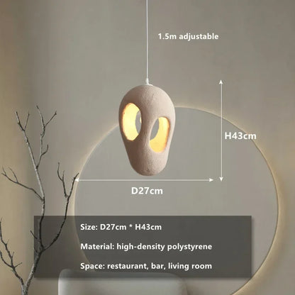 Élise Nordic Wabi Sabi Pendant Light Minimalist Hanging Lamp
