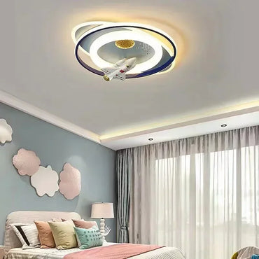 Amélie Astronaut Rocket LED Ceiling Light Kids Room Dimmable
