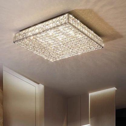 Élodie Modern Luxury K9 Crystal LED Ceiling Lamp For Living Dining Bedroom Home Interior Light