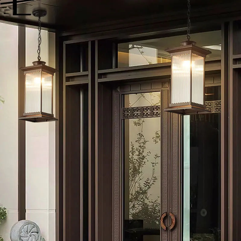 Claire Outdoor Retro Pendant Chandelier Courtyard Light