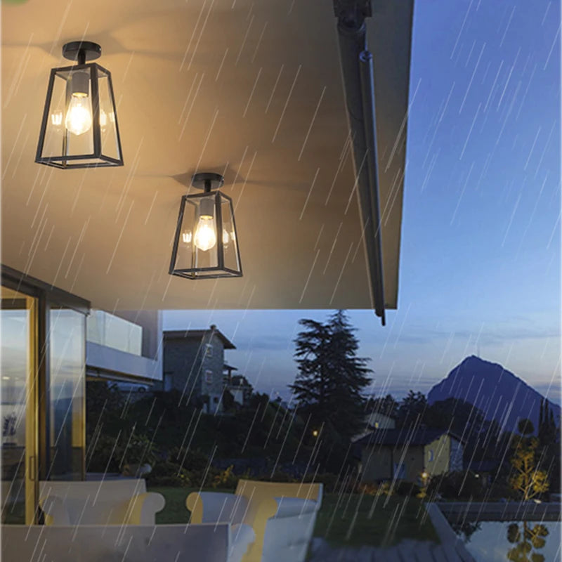 Chloé Retro Outdoor Ceiling Lamp Waterproof Porch Light