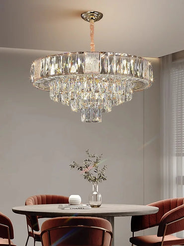 Geneva Luxury Crystal Pendant Chandelier for Dining & Living Spaces