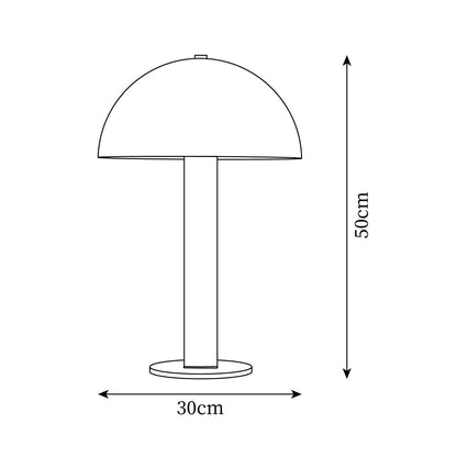 Céleste Mushroom Table Lamp with Sculptural Metal Design