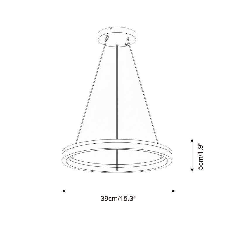 Aurélien Ring Chandelier, Travertine and Wood LED Design