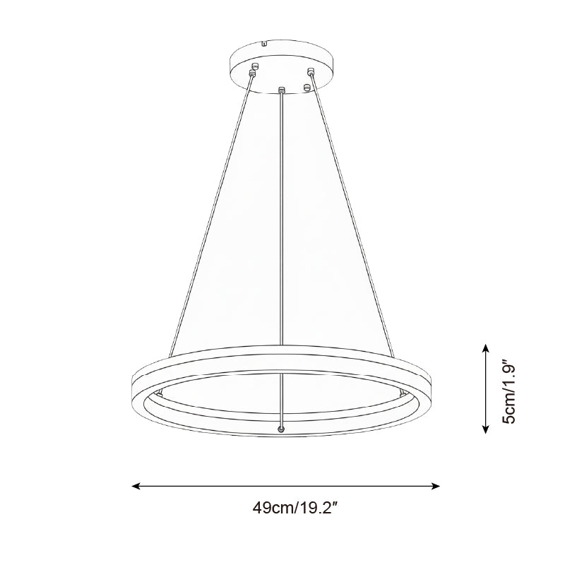 Aurélien Ring Chandelier, Travertine and Wood LED Design