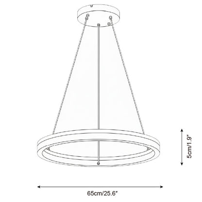 Aurélien Ring Chandelier, Travertine and Wood LED Design