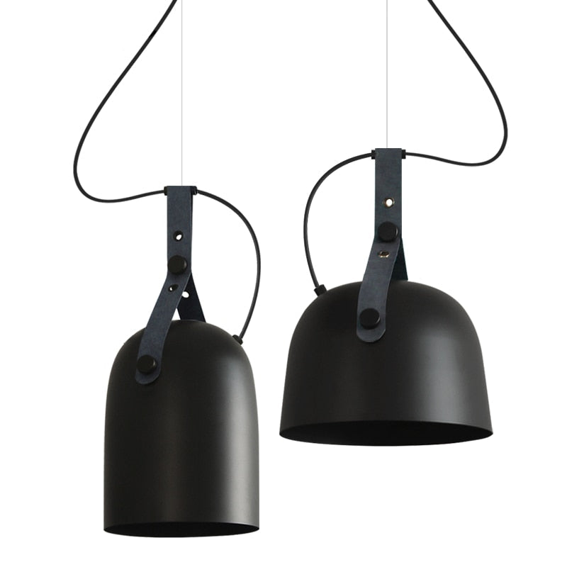 Élise Sonoma Metal & Leather LED Pendant Light
