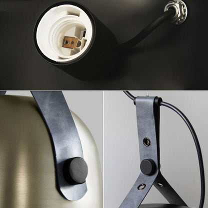 Élise Sonoma Metal & Leather LED Pendant Light