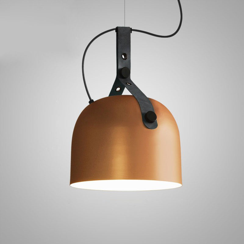 Élise Sonoma Metal & Leather LED Pendant Light