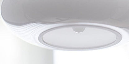 Camille LED-Pendelleuchte mit einziehbarer Feder und weißem Glas, modernes Design