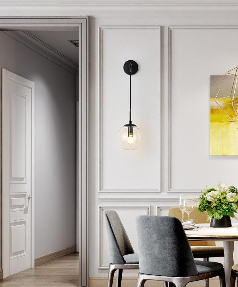 Amélie Hanging Glass Globe Wall Sconce