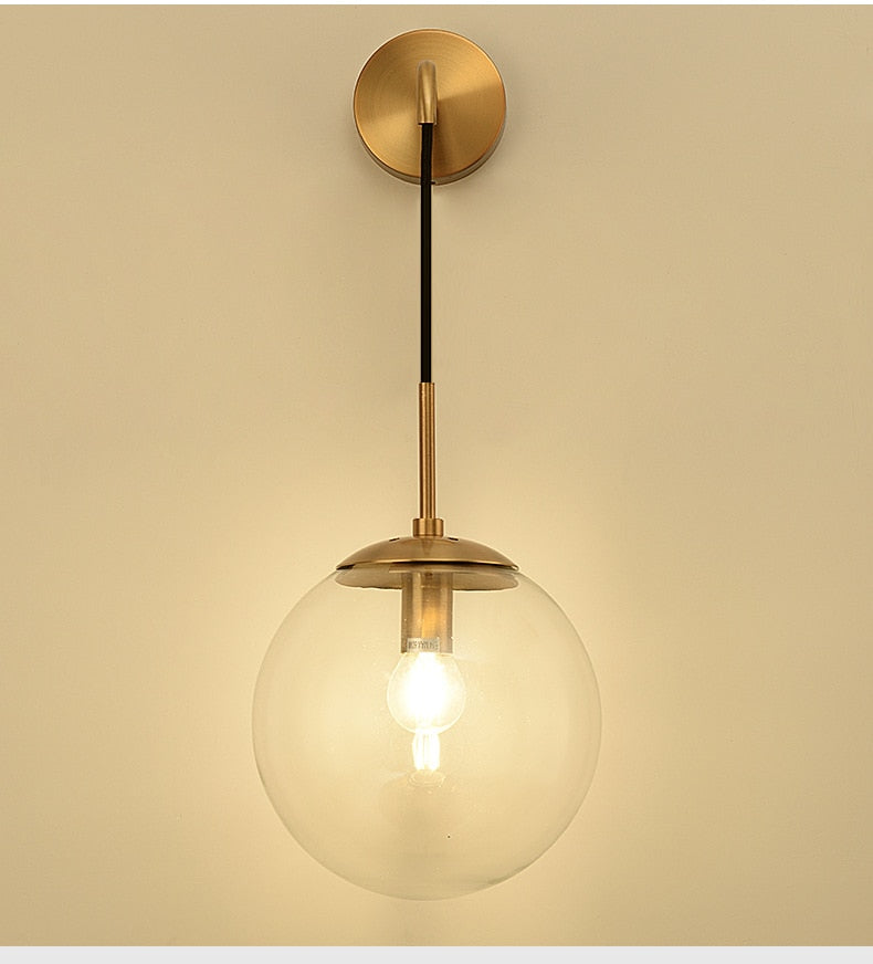 Amélie Hanging Glass Globe Wall Sconce