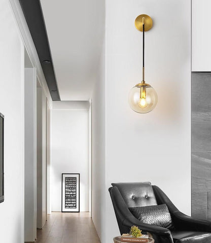 Amélie Hanging Glass Globe Wall Sconce