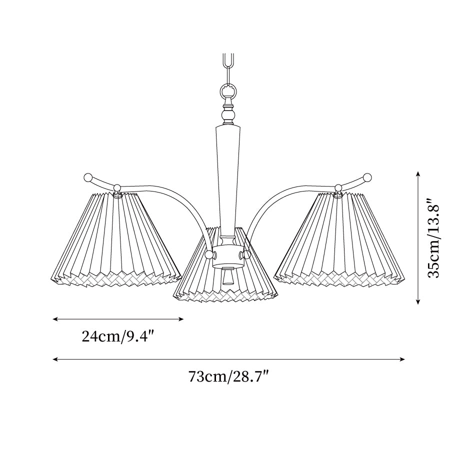 Juliette Pleated Chandelier