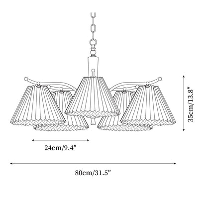 Juliette Pleated Chandelier