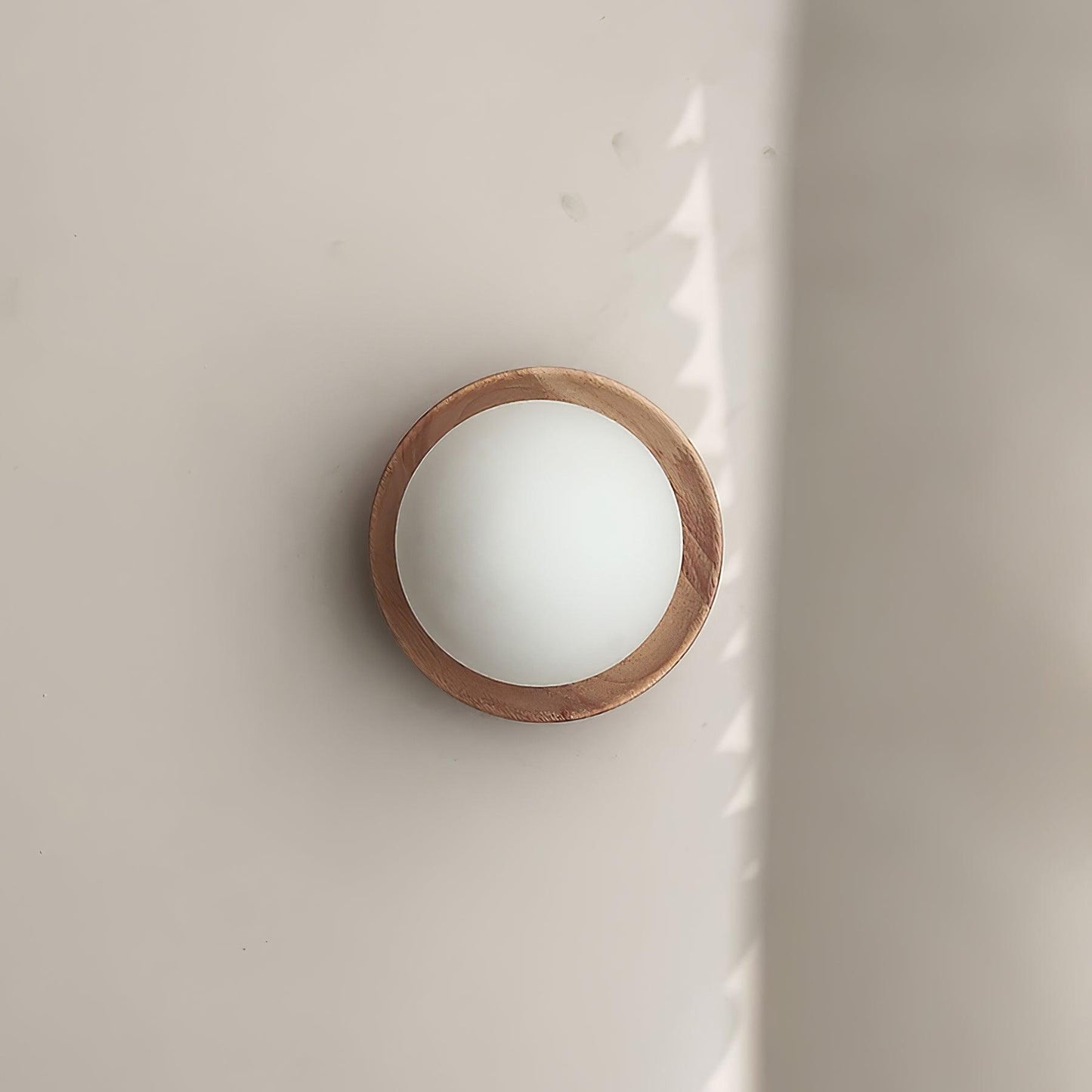 Élina Tablet Wall Lamp with Wood Backplate and LED Glow