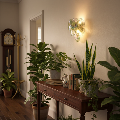 Amélie Hand-Blown Glass Wall Lamp with Metal Accents