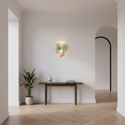 Amélie Hand-Blown Glass Wall Lamp with Metal Accents