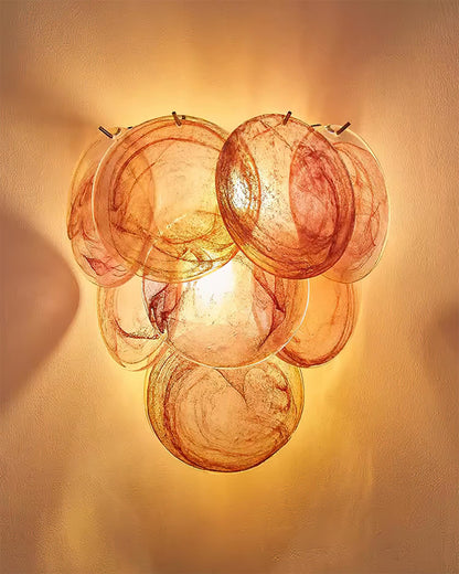 Amélie Hand-Blown Glass Wall Lamp with Metal Accents
