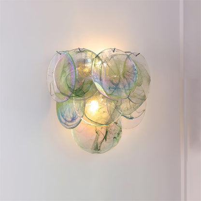 Amélie Hand-Blown Glass Wall Lamp with Metal Accents