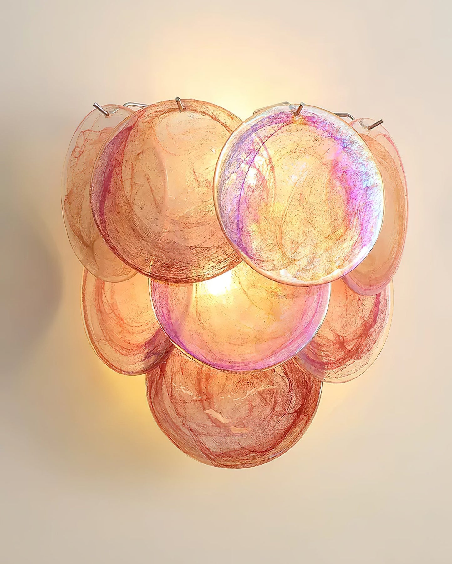 Amélie Hand-Blown Glass Wall Lamp with Metal Accents