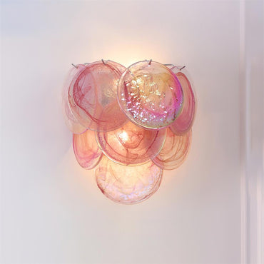 Amélie Hand-Blown Glass Wall Lamp with Metal Accents