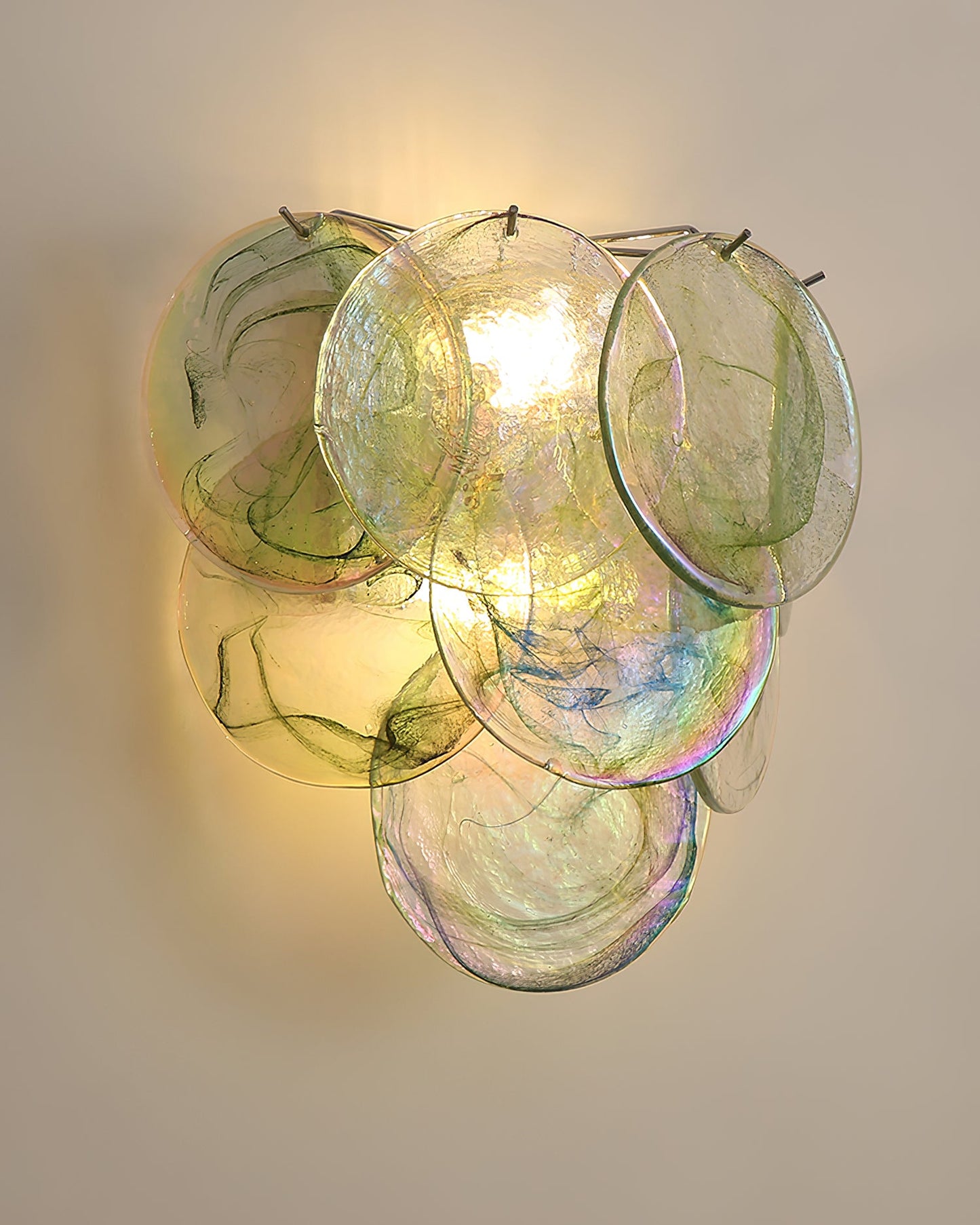 Amélie Hand-Blown Glass Wall Lamp with Metal Accents