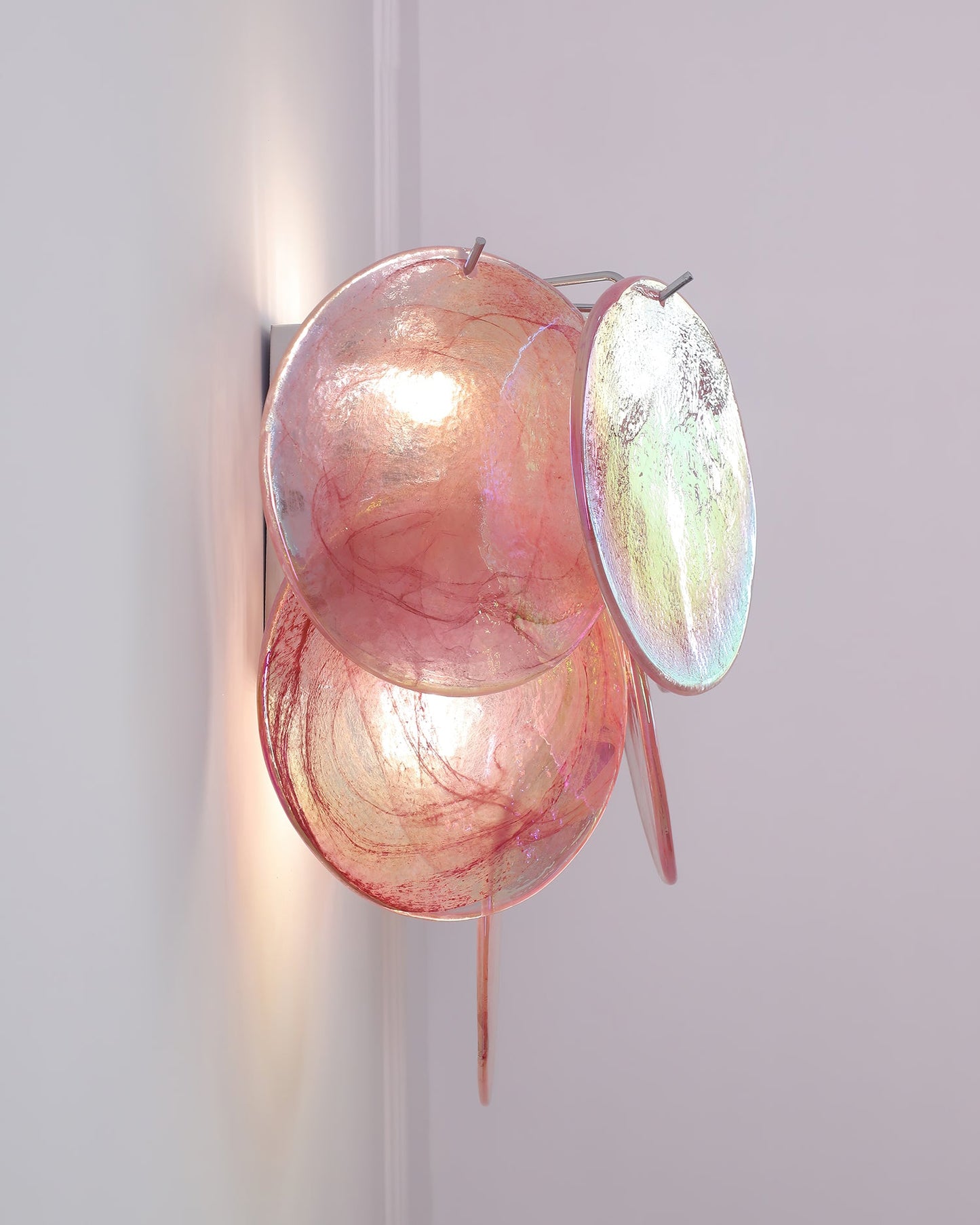 Amélie Hand-Blown Glass Wall Lamp with Metal Accents