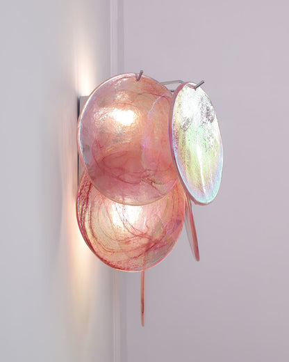 Amélie Hand-Blown Glass Wall Lamp with Metal Accents