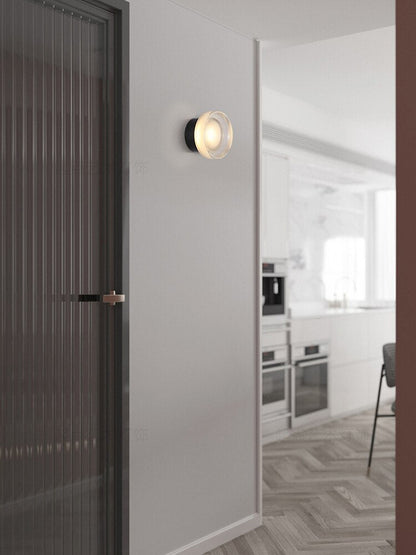 Isabelle Tap Textured Glass & Metal Wall Lamp