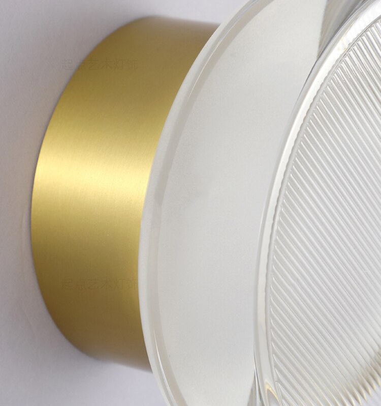Isabelle Tap Textured Glass & Metal Wall Lamp