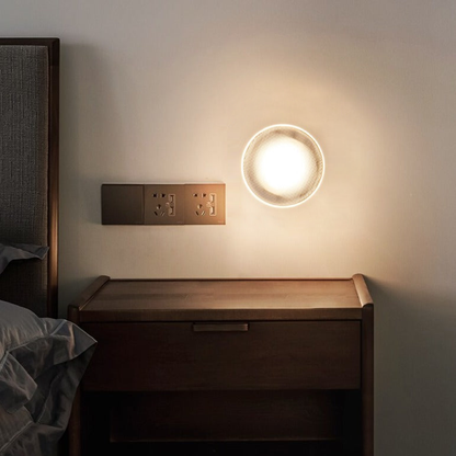 Isabelle Tap Textured Glass & Metal Wall Lamp