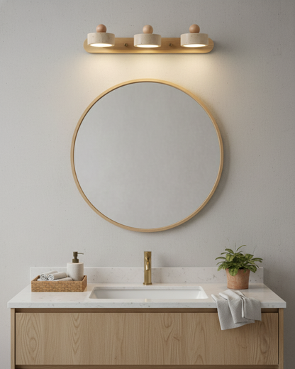 Élodie Tavros Stone Wall Lamp with Adjustable LED Heads