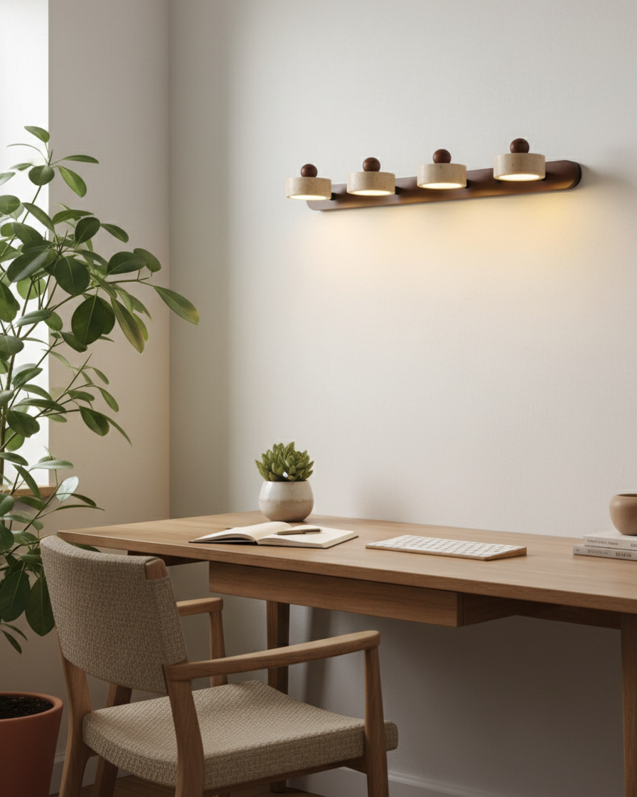 Élodie Tavros Stone Wall Lamp with Adjustable LED Heads