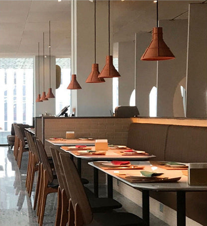 Camille Terracotta Hut Cement Pendant LED Light