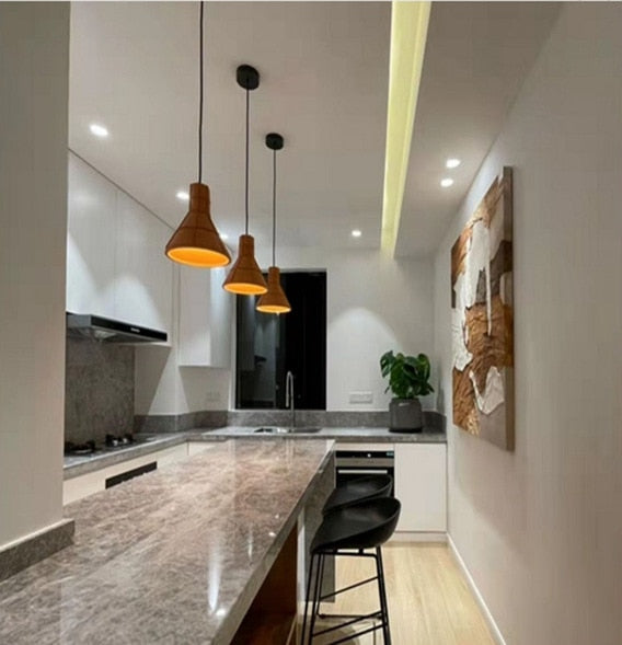 Camille Terracotta Hut Cement Pendant LED Light