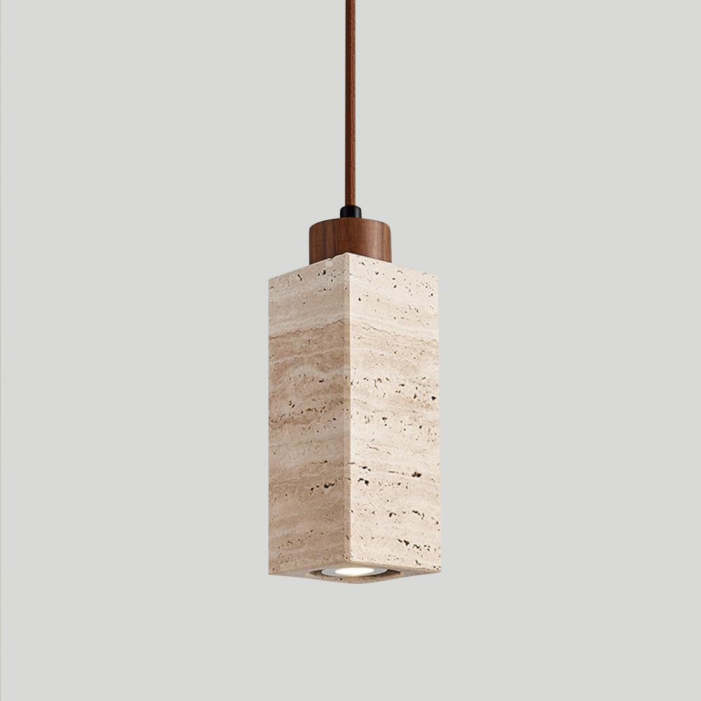 Amélie Natural Travertine Stone Pendant Light