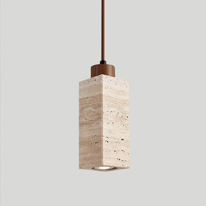 Amélie Natural Travertine Stone Pendant Light