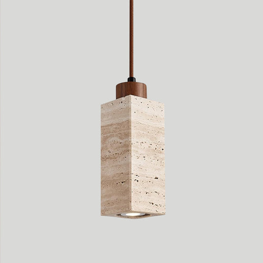 Amélie Natural Travertine Stone Pendant Light