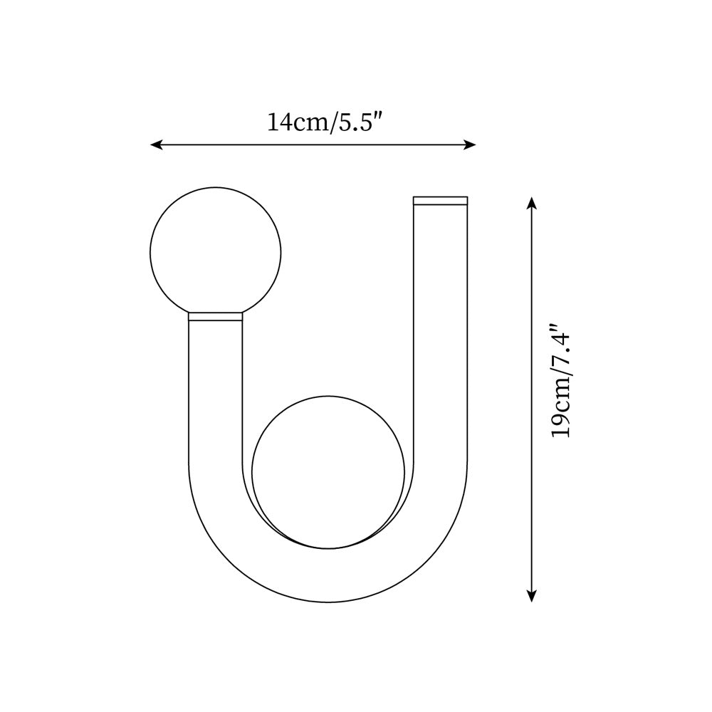 Thalia U Wall Lamp Modern Iron and Acrylic Lighting