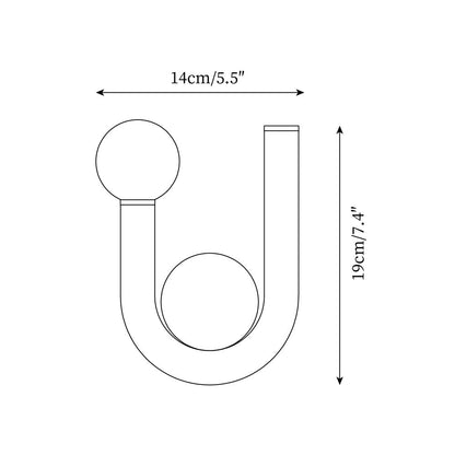 Thalia U Wall Lamp Modern Iron and Acrylic Lighting